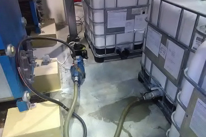 Lemezes hőcserélő tisztítása, ethanol üzem